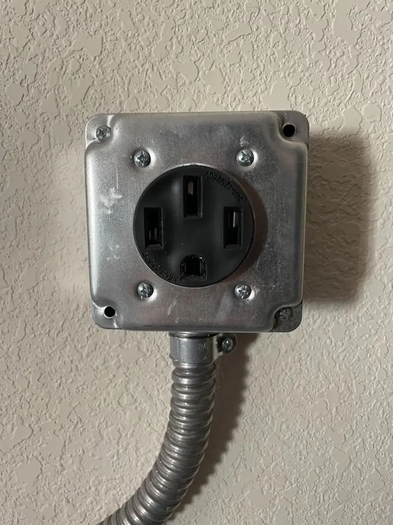 NEMA 14-50 outlet installed for Smart Home Electrical in Palm Beach